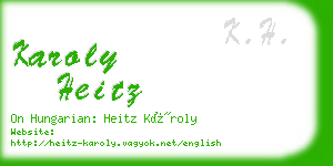 karoly heitz business card